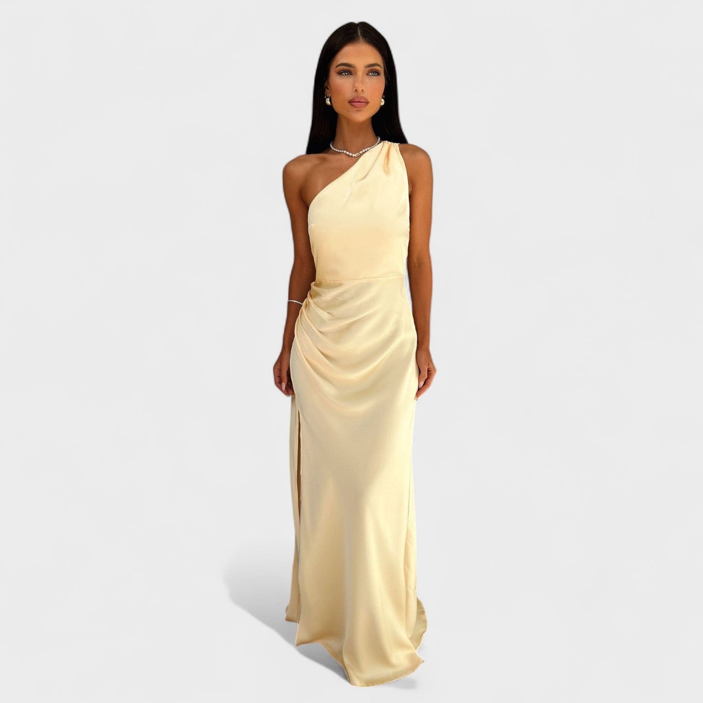 Aurelia - Elegant Satin Maxi Dress