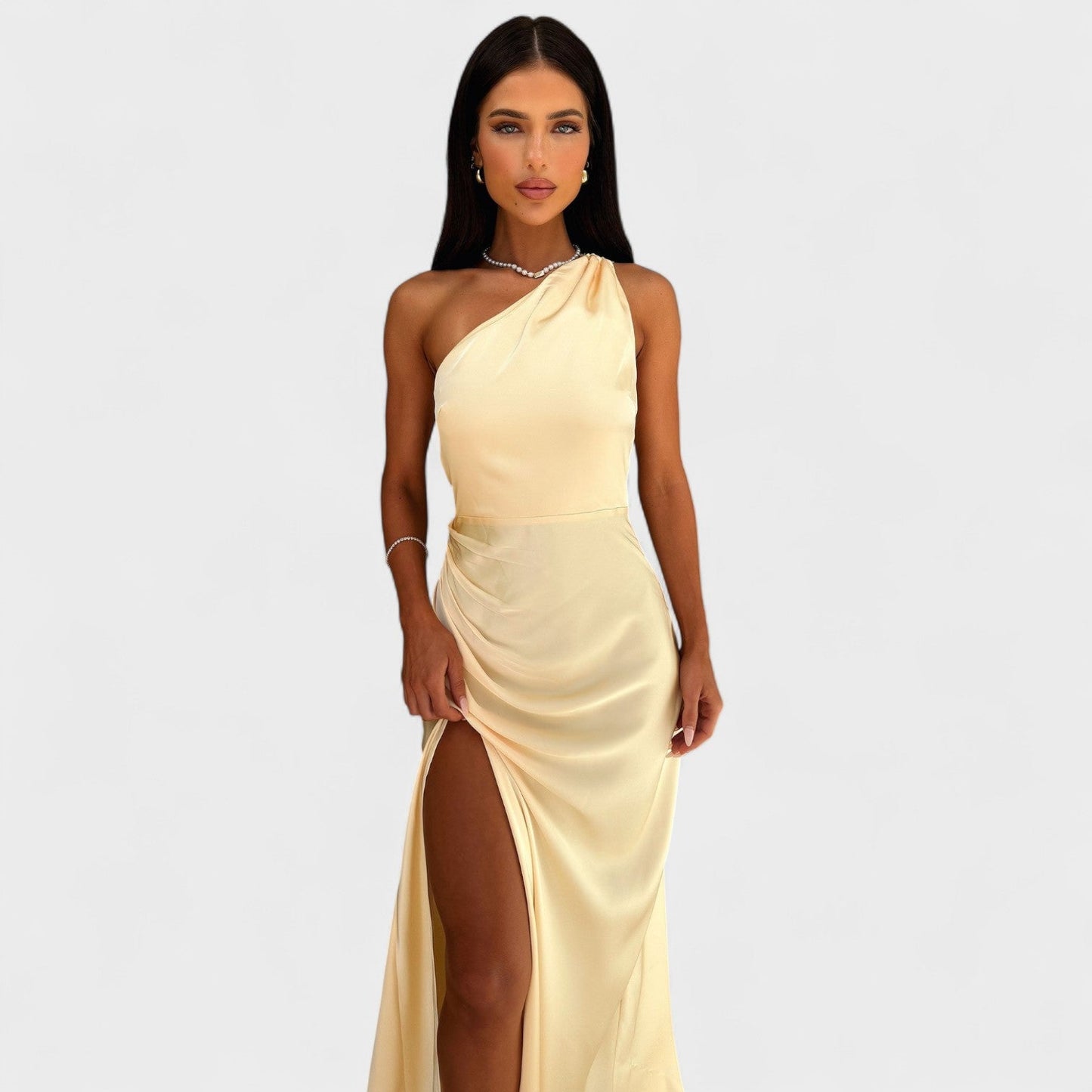 Aurelia - Elegant Satin Maxi Dress