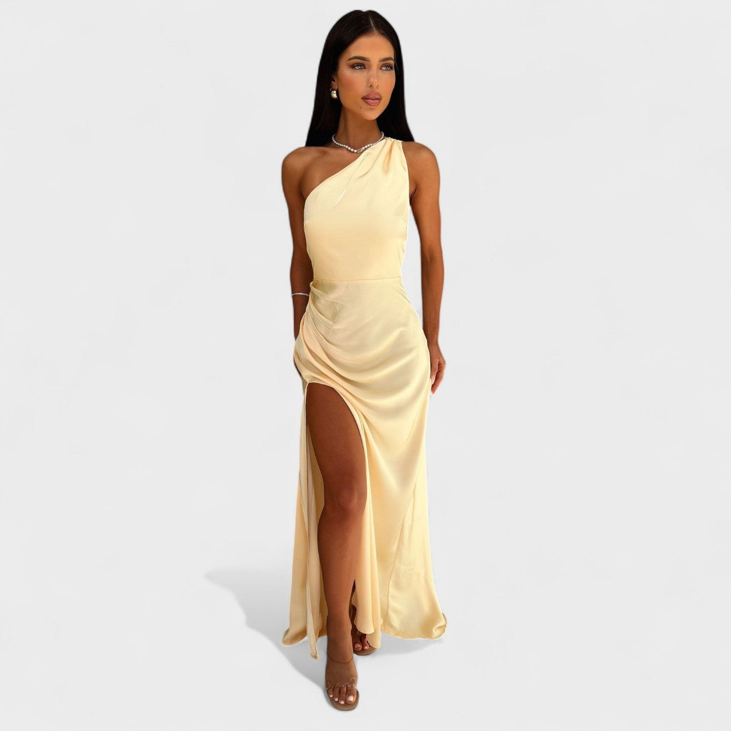 Aurelia - Elegant Satin Maxi Dress