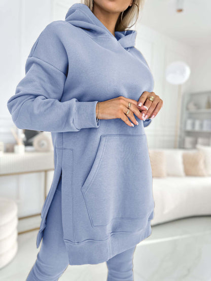 Sienna | Solid Colour Hoodie and Lined Leggings Set
