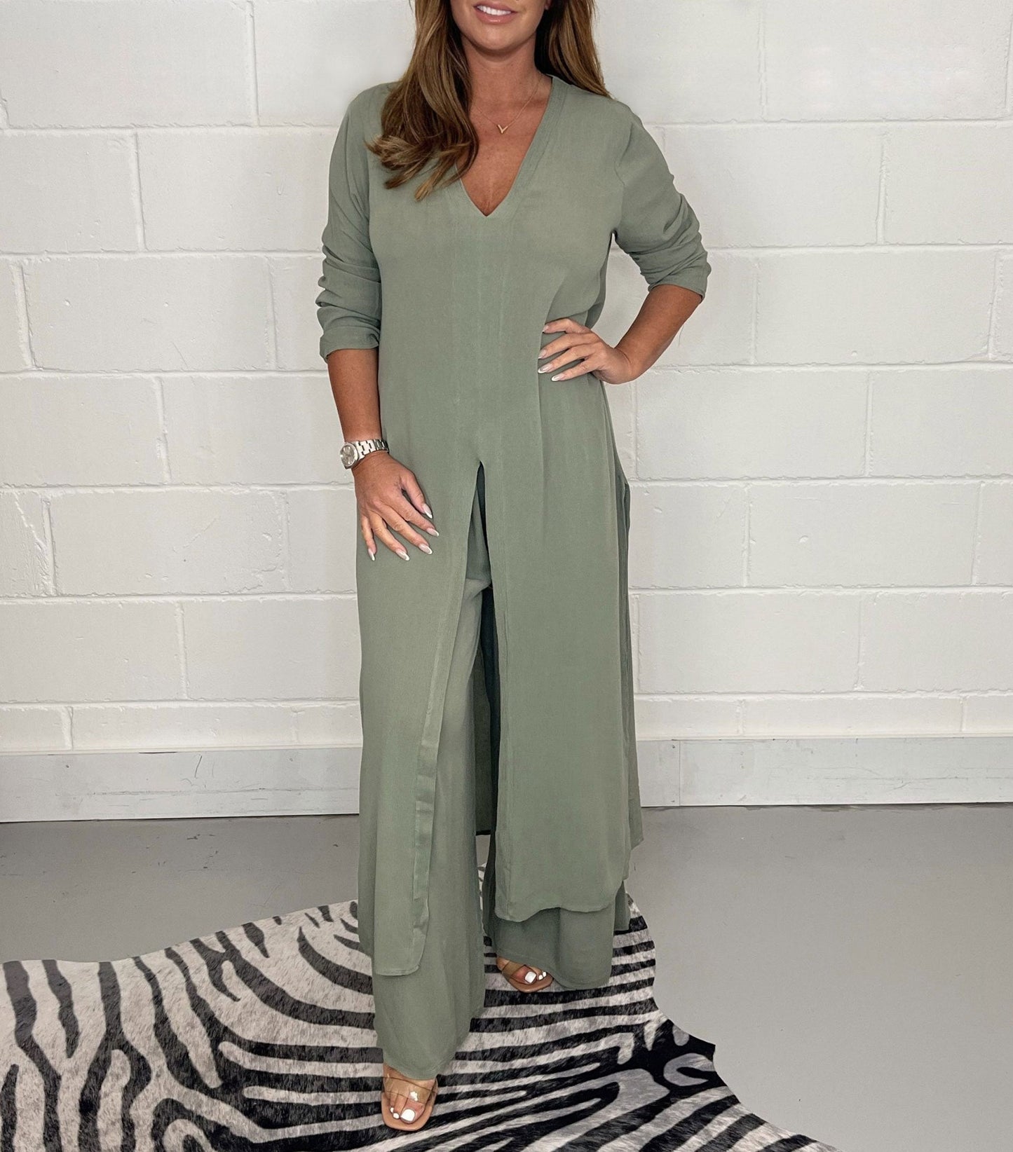 Sofia | Casual Long Top and Matching Trousers Set