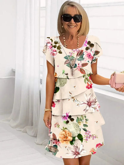 Phoebe | Elegant Comfort Ruffle Dress
