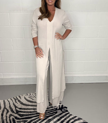 Sofia | Casual Long Top and Matching Trousers Set