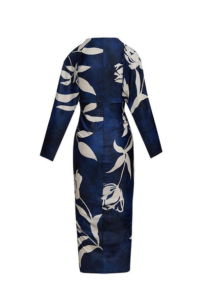 Eva | Sun Escape Unique Print Dolman Midi Dress