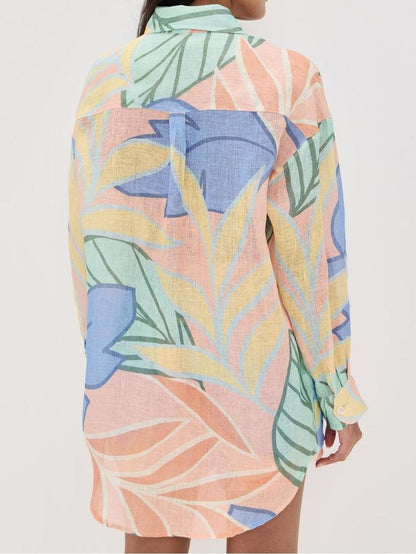 Diego | Tropical Leaf Printed Short Set