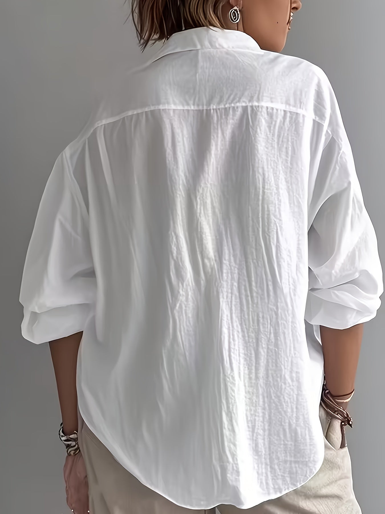 Margaret™ | Loose Solid Collar Blouse