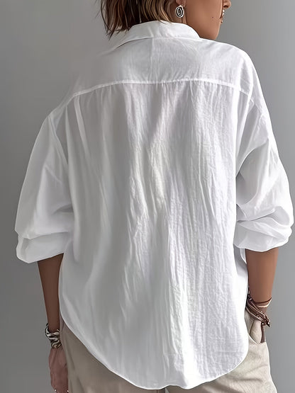 Margaret™ | Loose Solid Collar Blouse