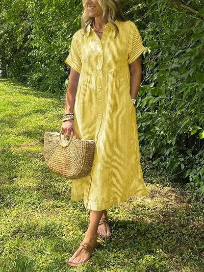 Ishka™ | Striped Shirt Dress