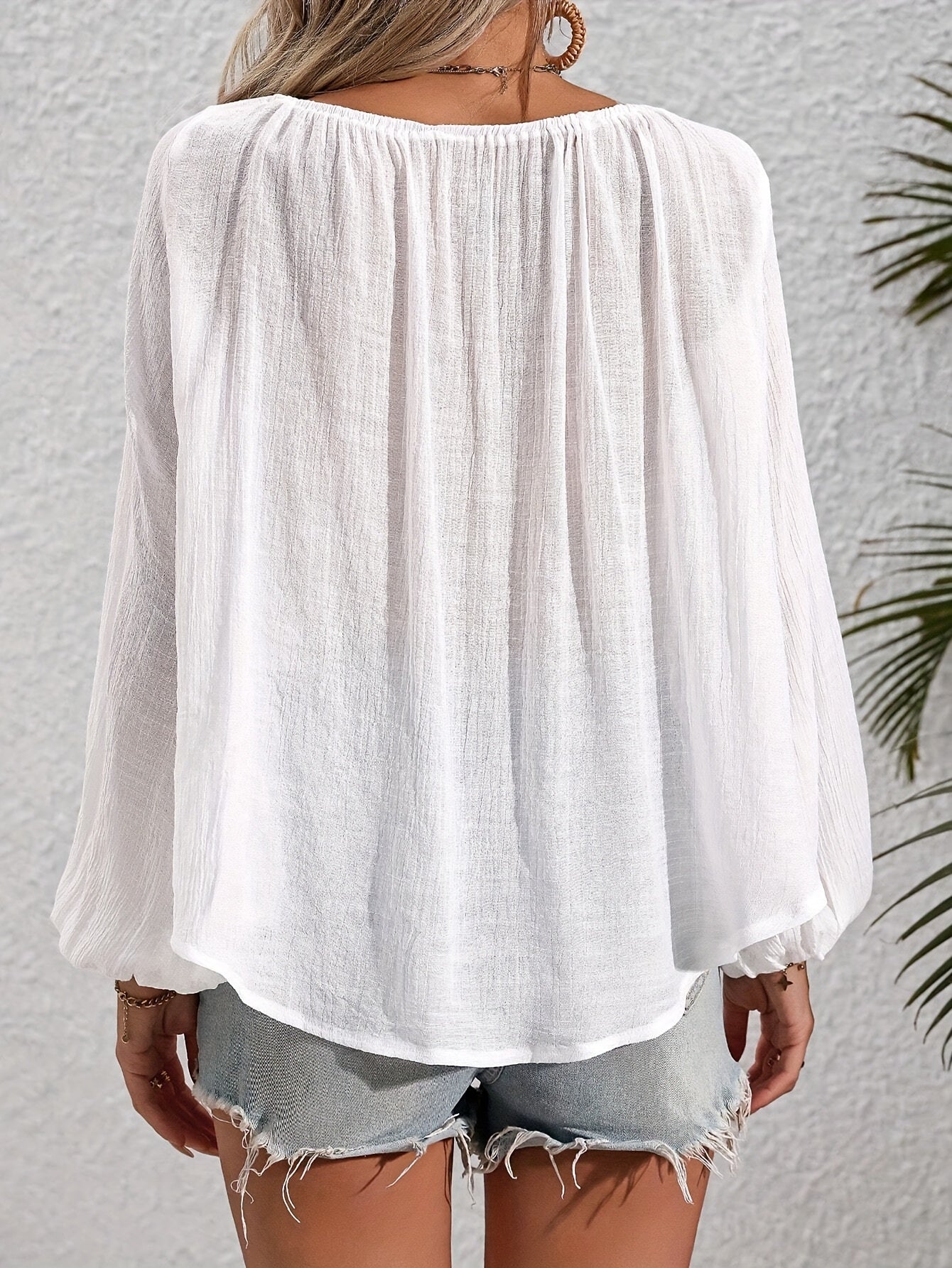 Sherry™ | Puff Sleeve Lace Blouse