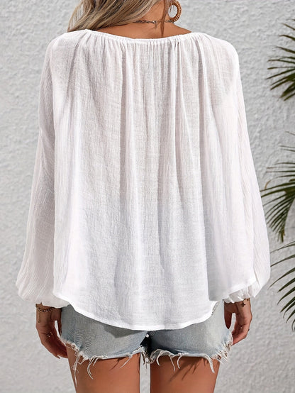 Sherry™ | Puff Sleeve Lace Blouse