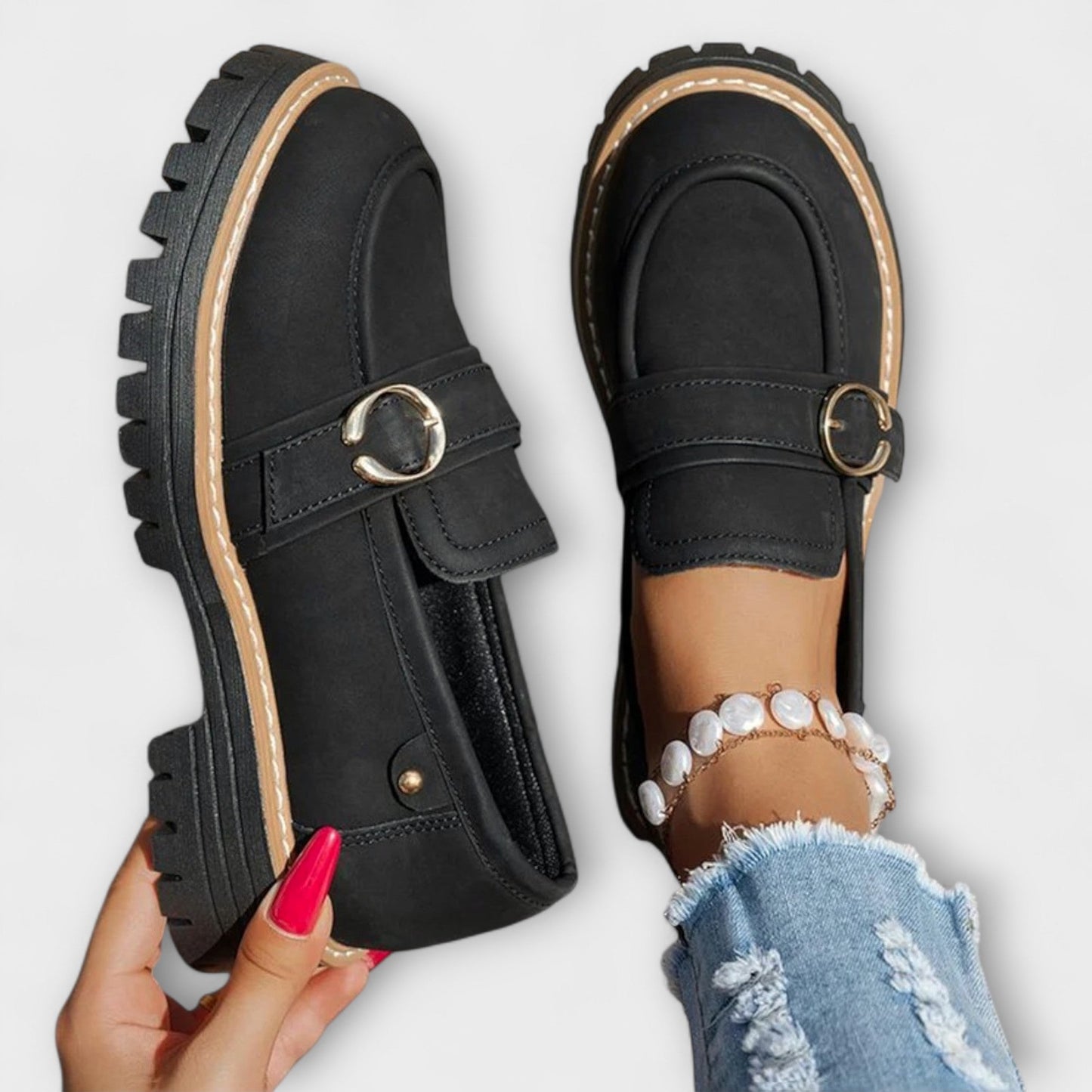 Lora™ | Round Toe Casual Moccasins