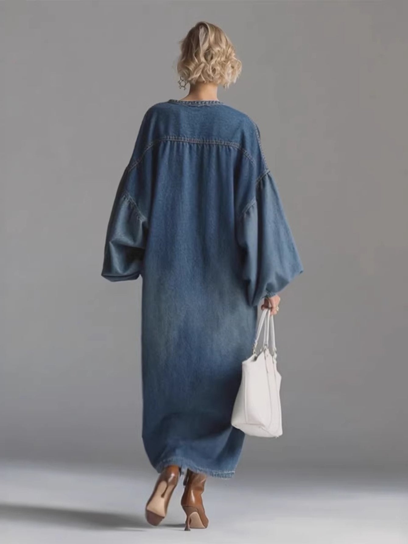 Naomi | Long Sleeve Denim Jumpsuit