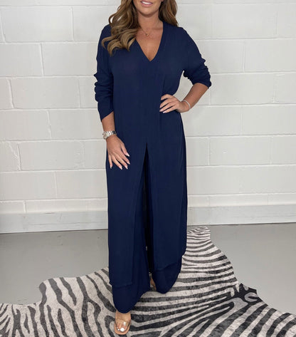 Sofia | Casual Long Top and Matching Trousers Set