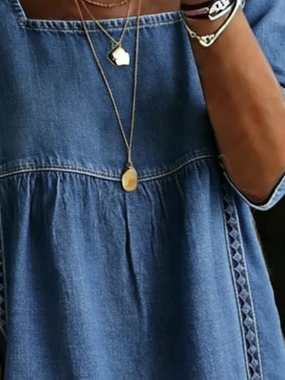 Joan | Elegant Retro Denim Shirt