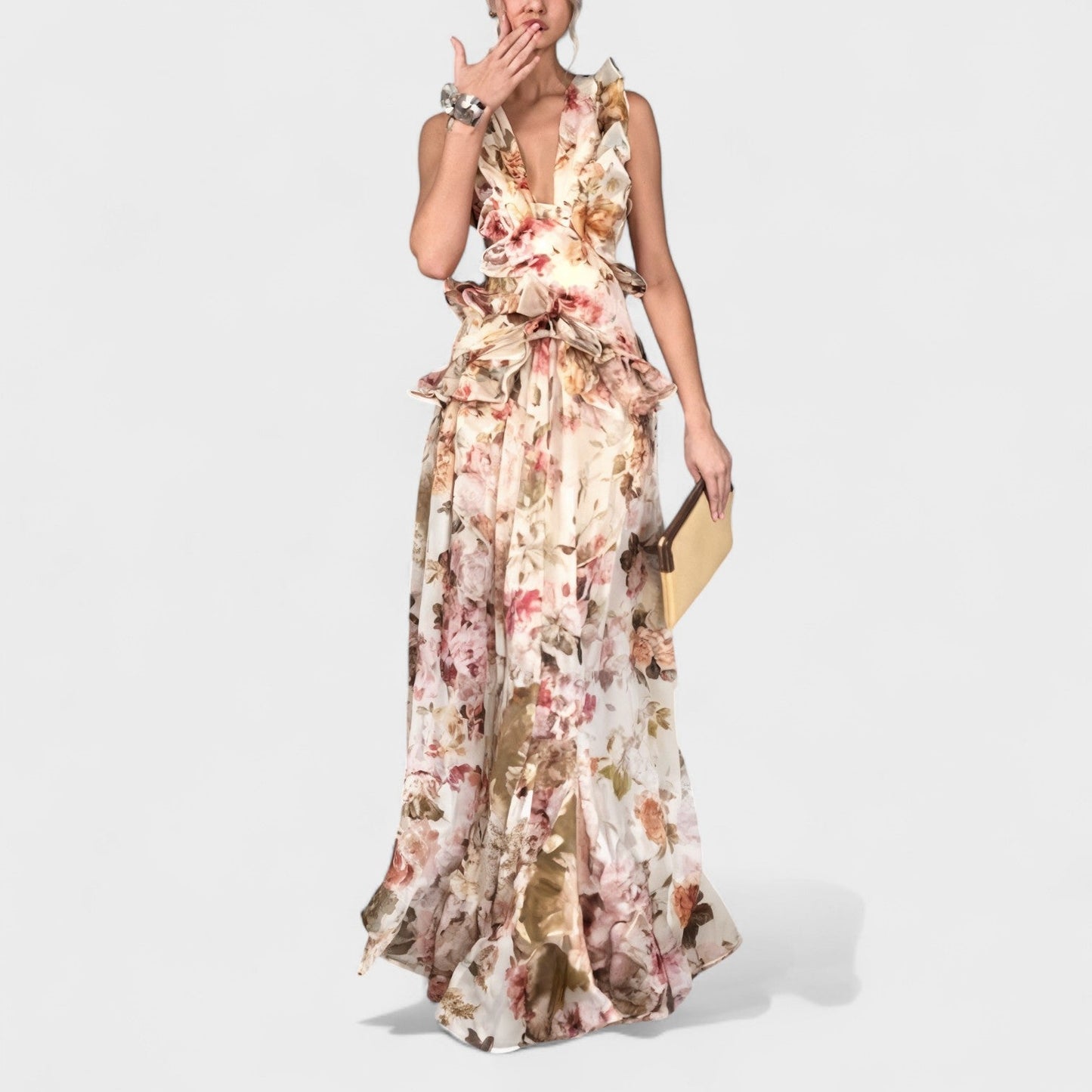 Isabela - Ruffled Maxi Dress