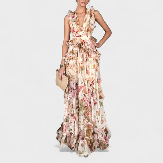 Isabela - Ruffled Maxi Dress
