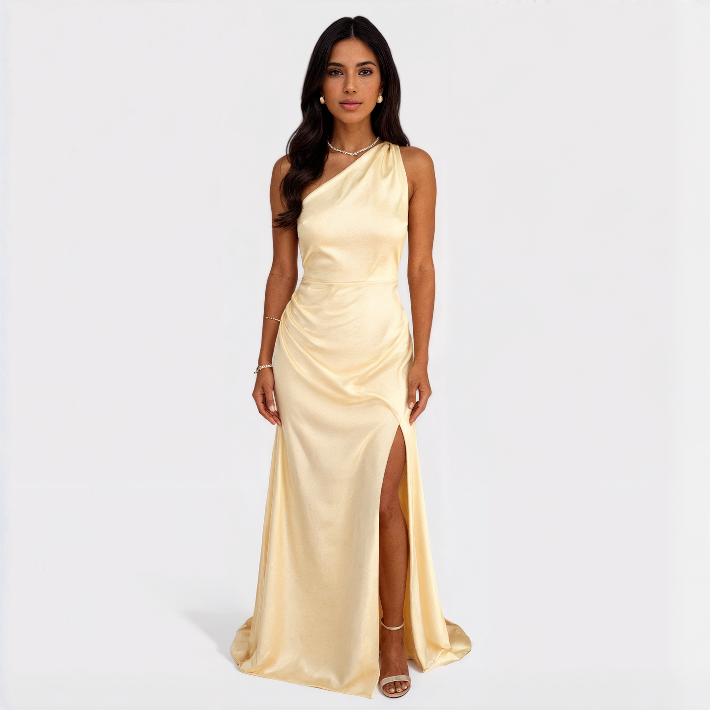 Aurelia - Elegant Satin Maxi Dress