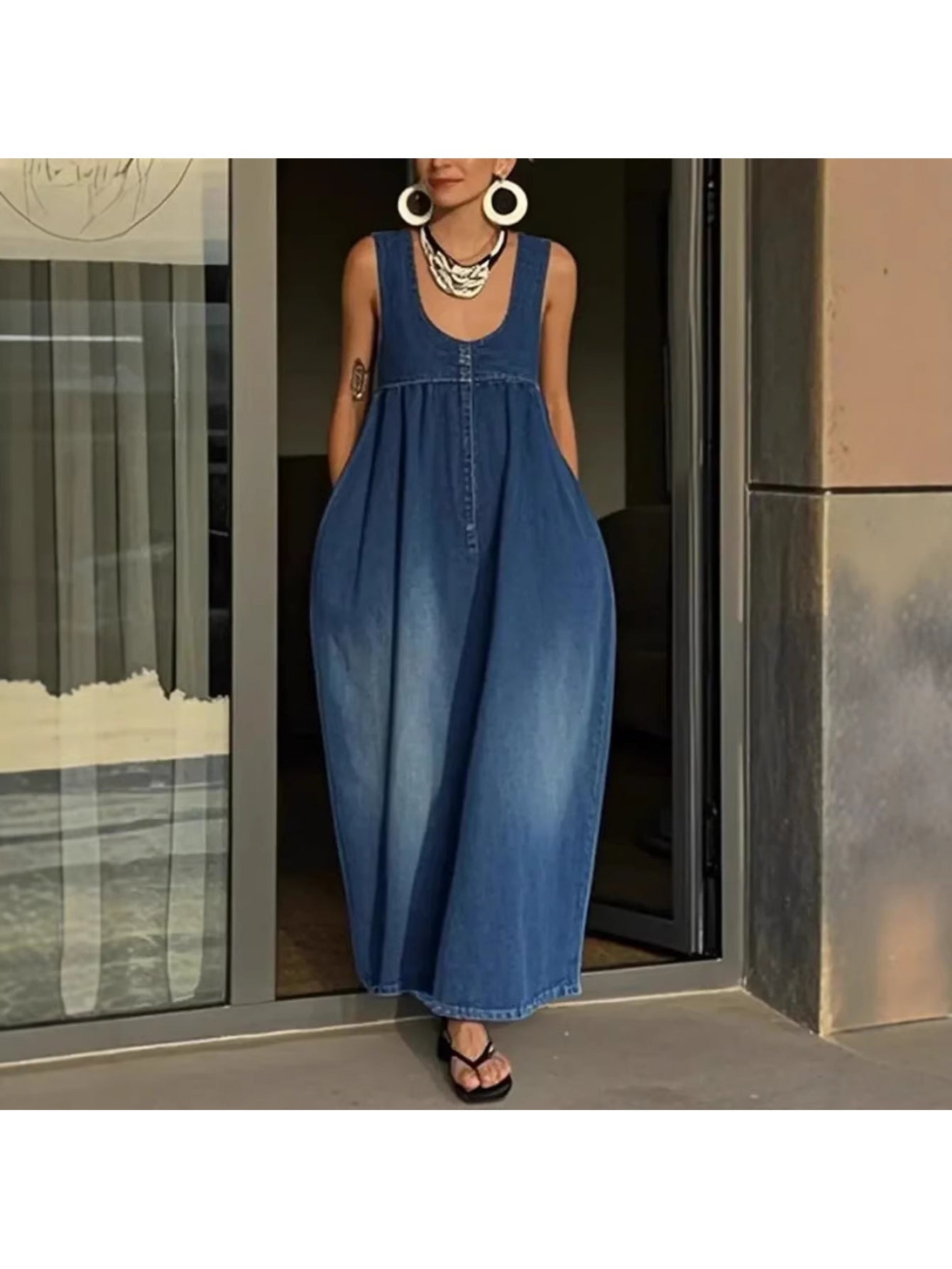 Veronica | Elegant Denim Vintage Jumpsuit