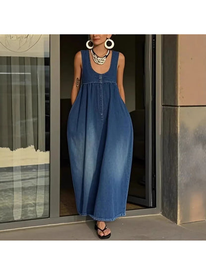 Veronica | Elegant Denim Vintage Jumpsuit
