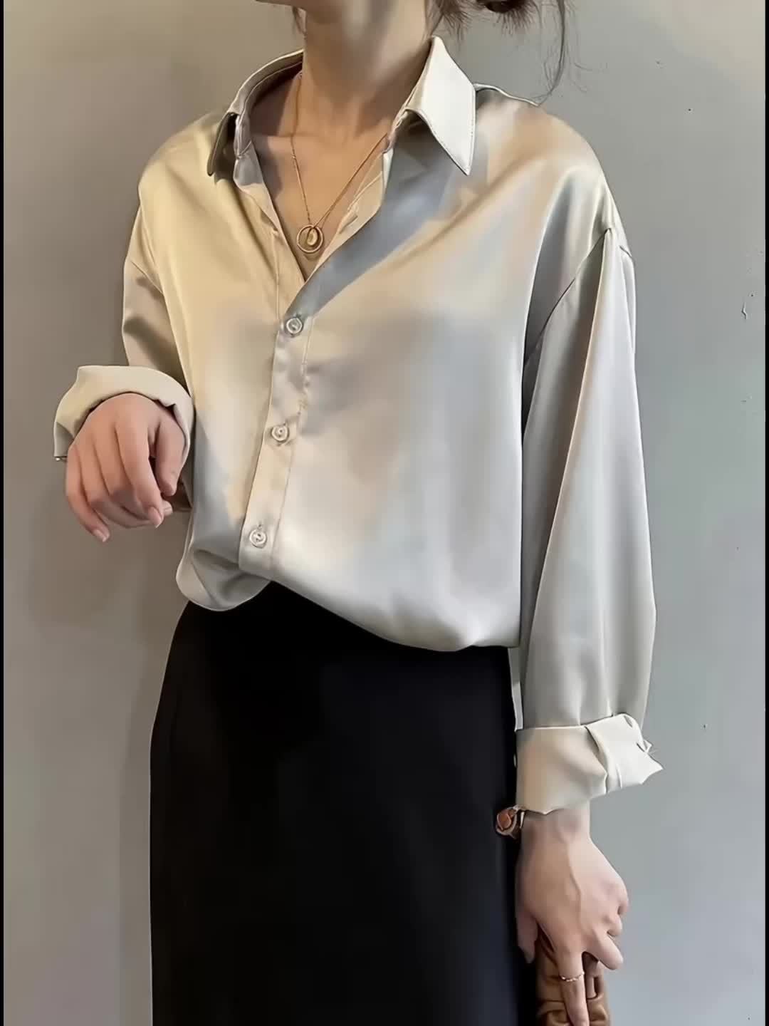 Katherine™ | Elegant Long-Sleeve Blouse