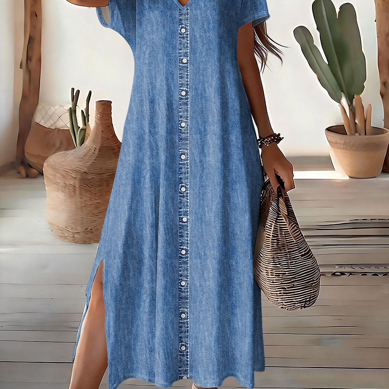 Helen | Denim Stylish Retro Dress