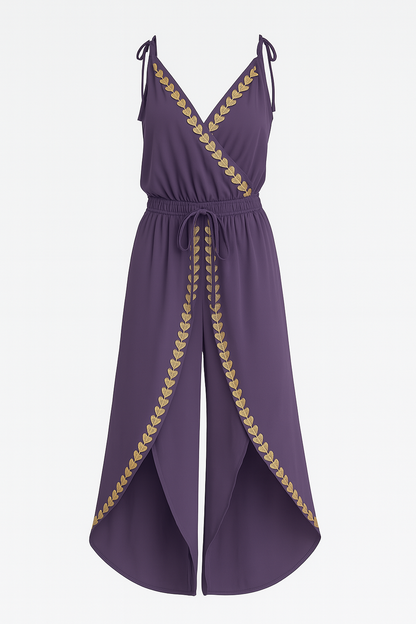 Lorena - Elegant Dress with Gold Accents
