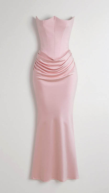 Esmeralda - Elegant Long Dress with Fitted Bodice