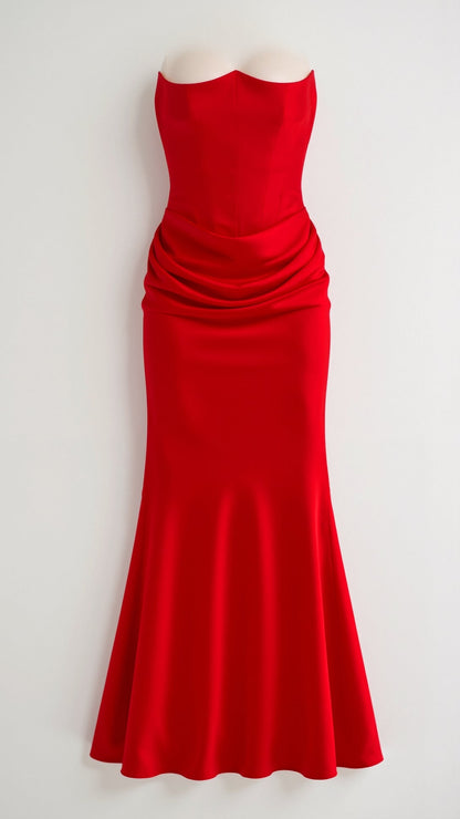 Esmeralda - Elegant Long Dress with Fitted Bodice