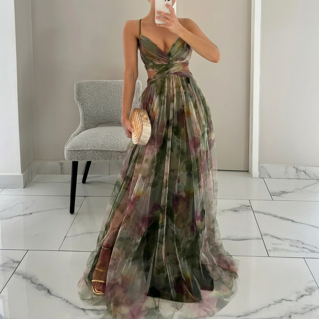 Margarida - Floral Print Maxi Dress