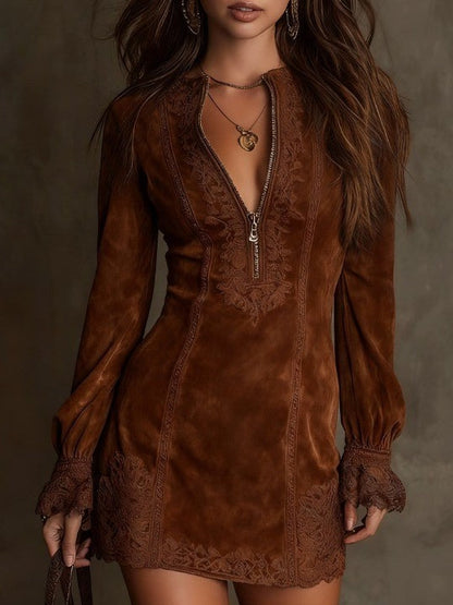Azulena | Embroidered Zip Tunic