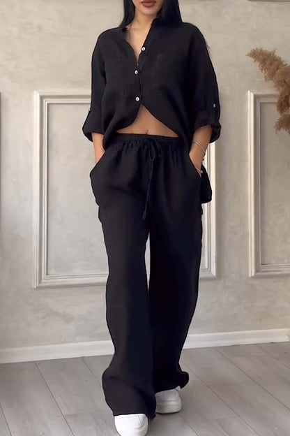Liam | Casual Cotton and Linen Trousers Set