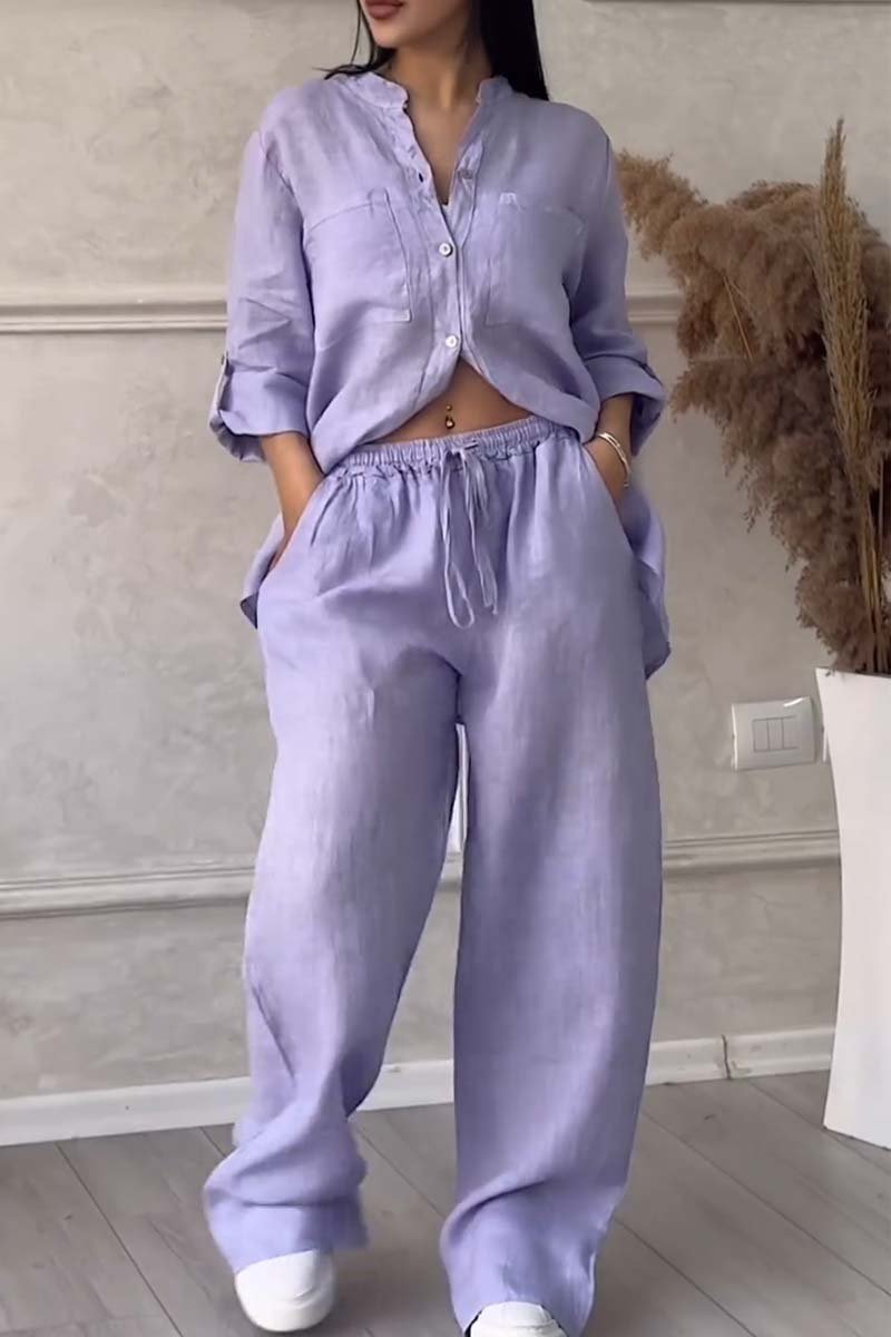 Liam | Casual Cotton and Linen Trousers Set