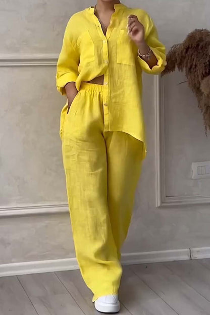 Liam | Casual Cotton and Linen Trousers Set