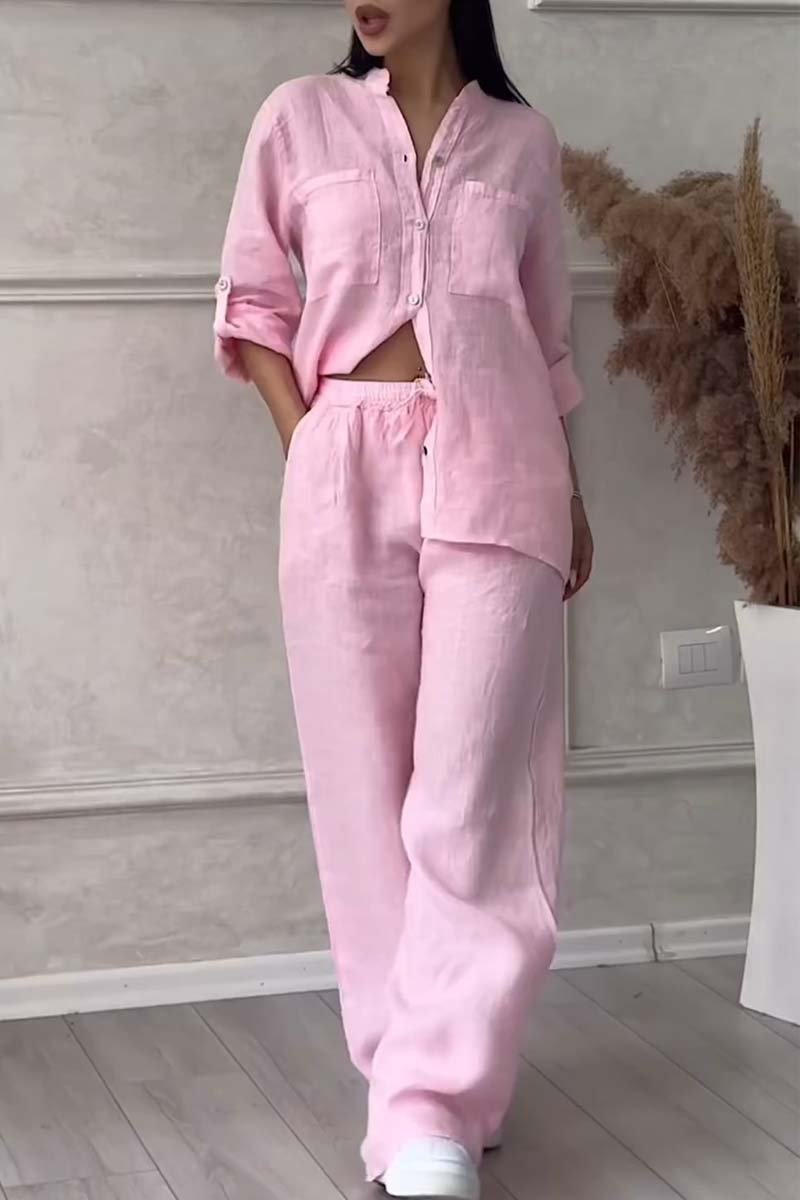 Liam | Casual Cotton and Linen Trousers Set