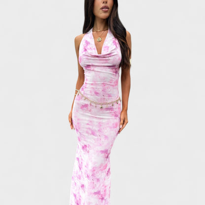 Floral Elegance: Mara Pink Dress