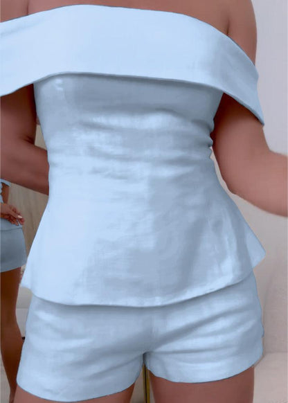 Liam | White Cotton and Linen Two-piece Suit