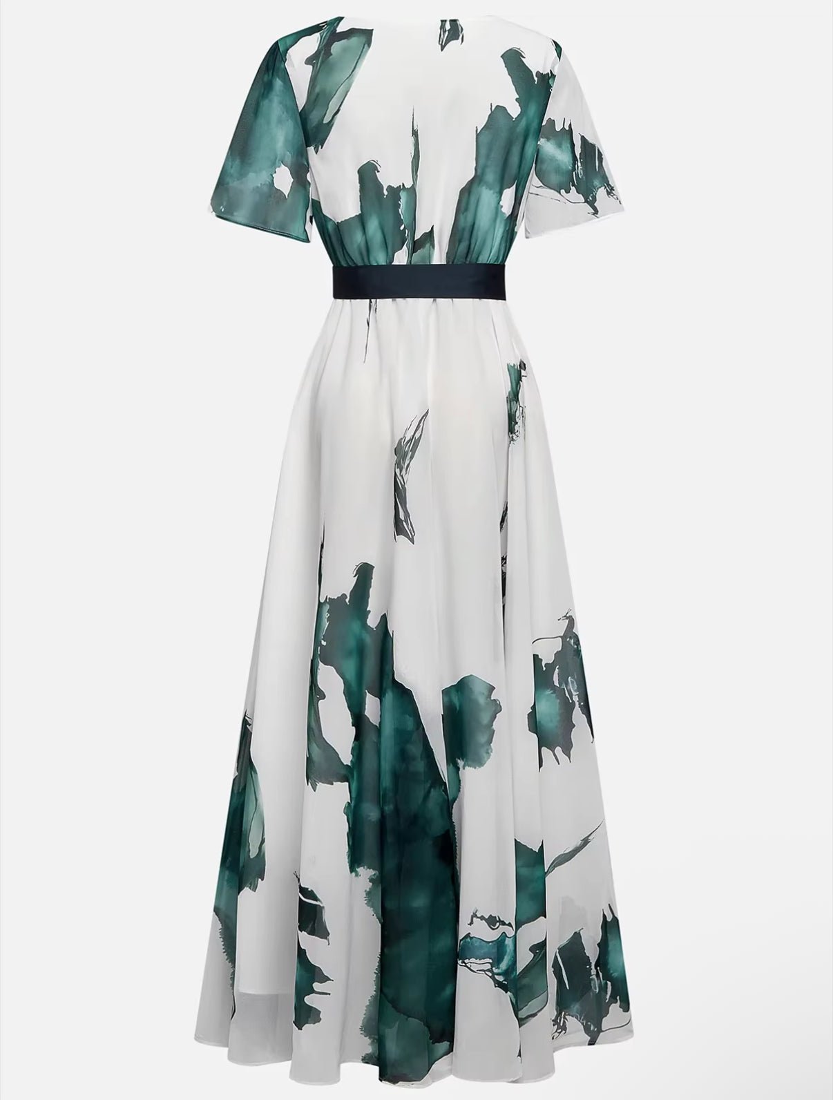 Vanessa - Flowing Watercolor Maxi Dress