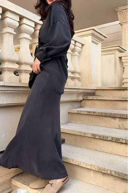 Samantha | Tie-Drawstring Shirt and Skirt Set