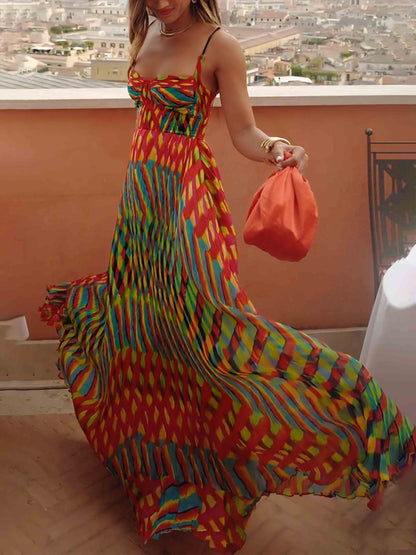 Aria - Maxi Dress with Abstract Print