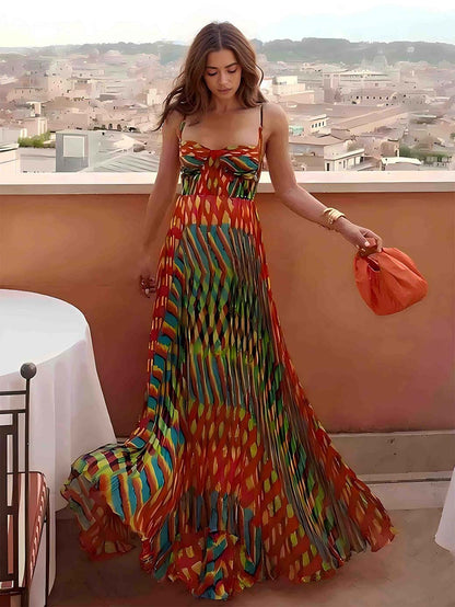 Aria - Maxi Dress with Abstract Print